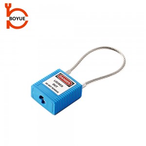 China Supplier 175mm Steel Cable Shackle Safety Padlock